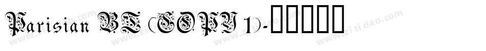 Parisian BT (COPY 1)字体转换